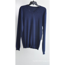 Winter Men Long Sleeve V-Neck Knit Pullover Sweater